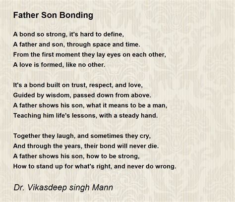 Father And Son Love Poems