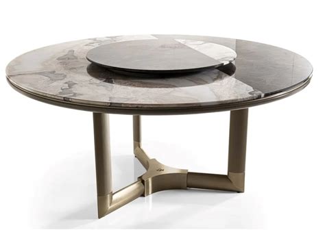 Round Marble Table With Lazy Susan Morgan By Visionnaire Dining Chairs