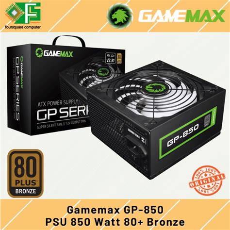 Jual Gamemax GP 850 PSU 850 Watt 80 Bronze Power Supply 850W 80 Plus