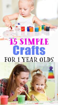 15 Super Simple Crafts for 1 Year Olds - Happy Toddler Playtime