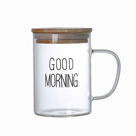 MANDARIN DECOR Кружка большая стеклянная с крышкой 450 мл купить по ...