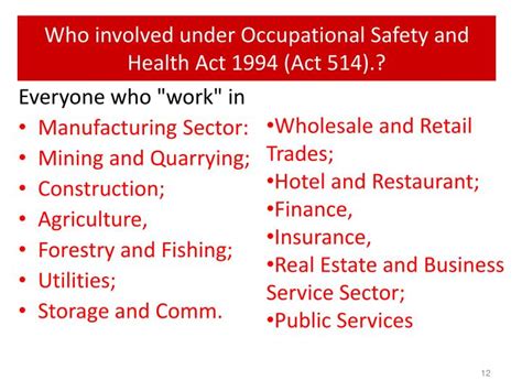 Ppt The Osh Act Standards And Liability Powerpoint Presentation Id5123925