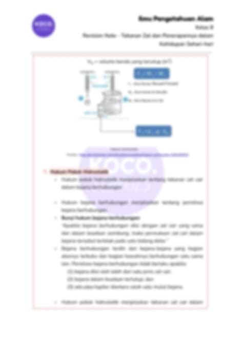 Solution Revision Note Ipa Kelas 8 Tekanan Zat Dan Penerapannya Dalam Kehidupan Sehari Hari