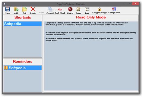 Copy To Clipboard Shortcuts 1.0.0.8 - Download, Review, Screenshots