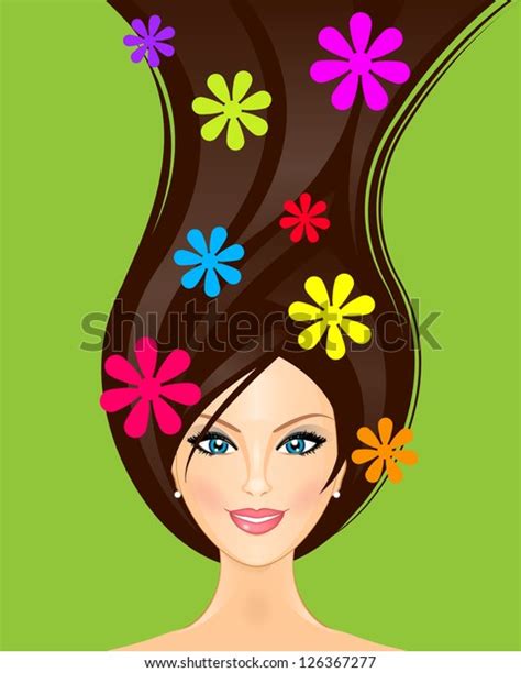 Vector Illustration Summer Girl Stock Vector Royalty Free 126367277 Shutterstock