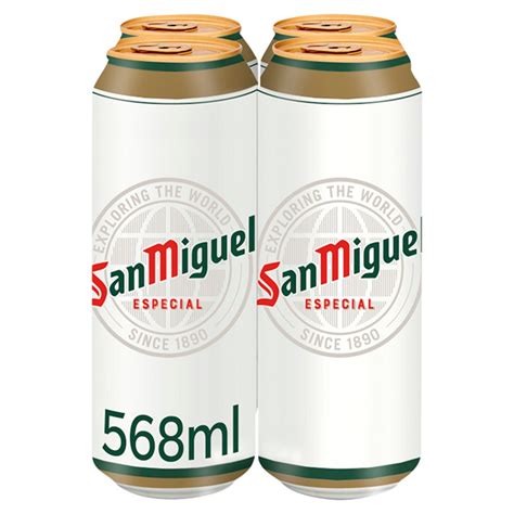 San Miguel Premium Lager Beer 4 X 568ml Pint Cans Bb Foodservice