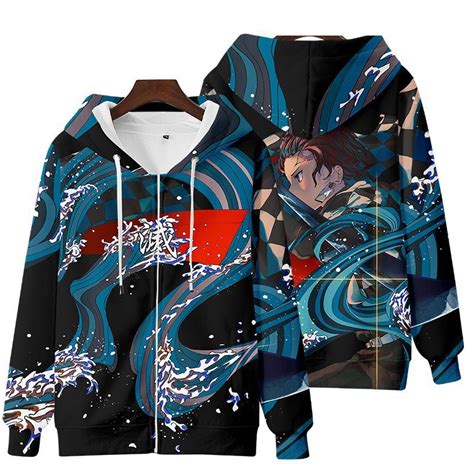 Demon Slayer Sudadera Con Capucha Chamarra Cosplay Ropa De Manga Larga