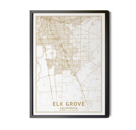 Elk Grove California Map, High Resolution Real Gold Leaf Texture ...