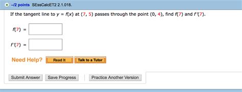 Solved 0 1 Points Previous Answers SEssCalcET2 2 1 029 Chegg