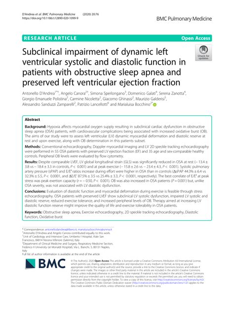 Pdf Subclinical Impairment Of Dynamic Left Ventricular Systolic And Diastolic Function In