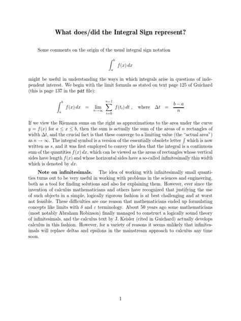 Integral Sign | PDF | Integral | Calculus