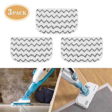 3 PACK Steam Mop Pads Replacement For Shark Model SK140 SK410 SK460