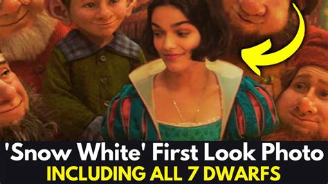 Snow White First Look Photo Including Rachel Zegler With All Seven