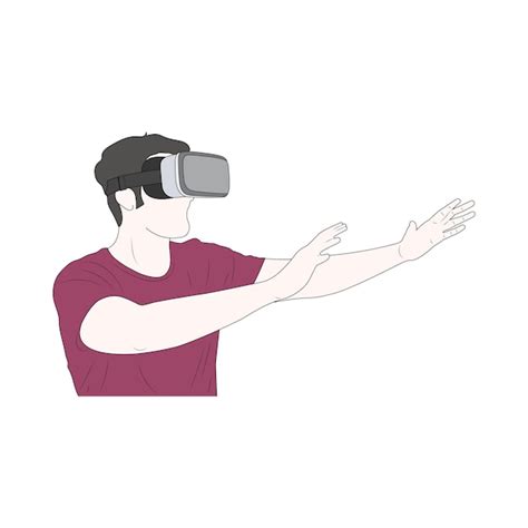 Vista Lateral De Um Homem Usando Um Fone De Ouvido De Realidade Virtual