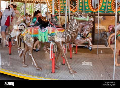 Merry Go Round At Busch Gardens In Tampa Florida Usa Fl U S Stock Photo