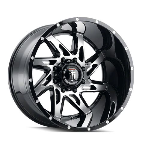 American Truxx Sierra Spyder Gloss Black Machined Lug Wheel