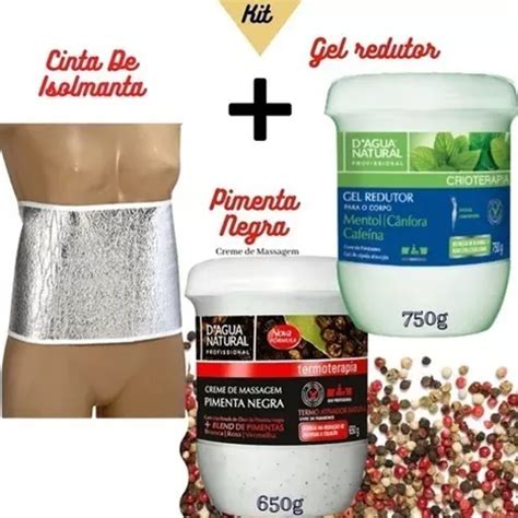 Cremes Massagem Pimenta Negra E Gel Redutor Cinta T Rmica Frete Gr Tis