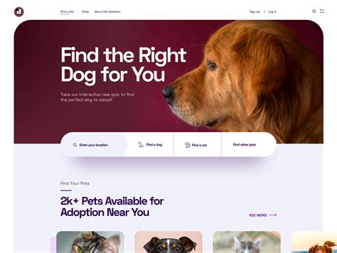 Pet Adoption Website | Pet adoption, Pets, Dog adoption