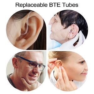 TEHAUX 4pcs Preformed BTE Earmold Hearing Aid Tubes Tubing Transparent