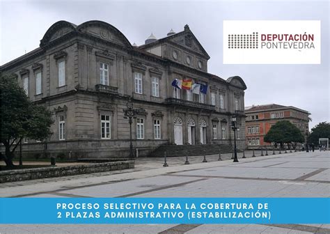 Deputación de Pontevedra publicada la lista provisional de admitidos y