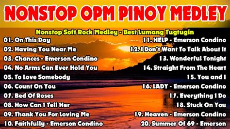 OPM MEDLEY 2023 NONSTOP SLOW ROCK LOVE SONGS MEDLEY EMERSON CONDINO