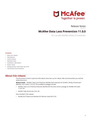 Fillable Online McAfee Data Loss Prevention 11 Fax Email Print PdfFiller