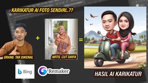 Cara Membuat Gambar Karikatur Wajah Sendiri Dengan Ai Bing Dan Remake