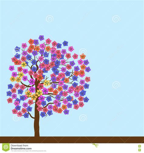 Arbre Fleurissant De Ressort Illustration De Vecteur Illustration Du