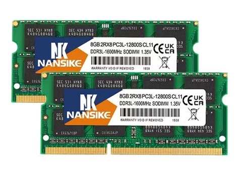 Memoria Ram Nansike 16gb 2x8gb Ddr3l 1600 Sodimm Laptop Meses Sin