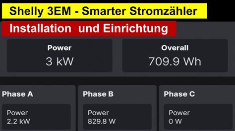 Shelly Em Smarter Phasen Stromz Hler Montage Installation