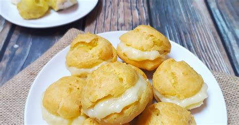 Resep Kue Soes Gluten Free Vla Durian Ekonomis Oleh Mira Jabir Cookpad