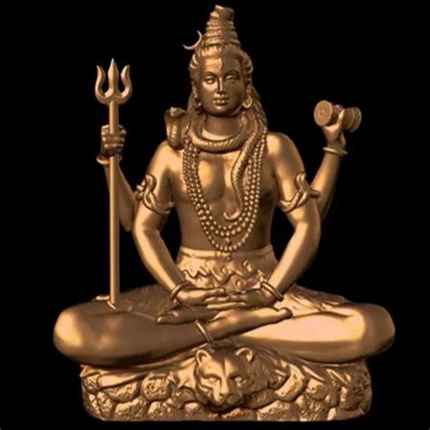 Golden Gold Plated Frp D Shiva Sculpture Size Dimension Inch At