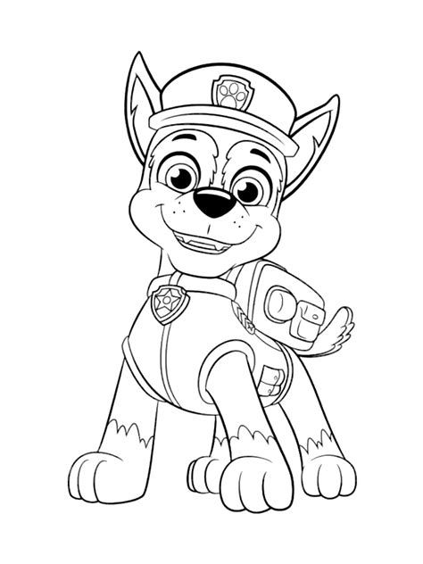 Desenhos de Imagem de Chase Patrulha Canina para Colorir e Imprimir