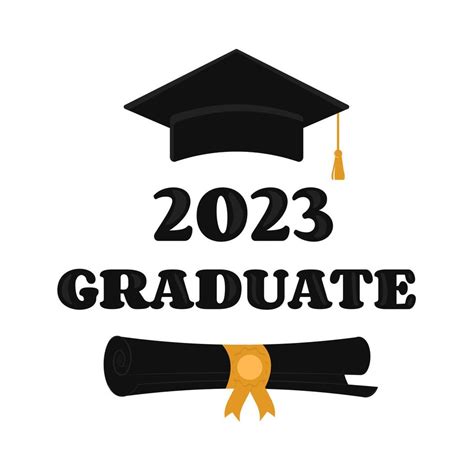 Class Of 2023 Badge Congrats Graduates Design Concept Vector Grad Label