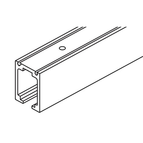 Niedere Laufschiene Lm Mm Farblos Eloxiert Gebohrt Typ