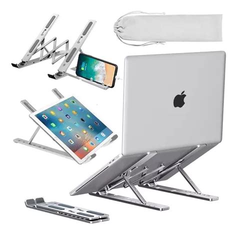 Soporte Notebook Aluminio Regulable Tablet Celular Portatil