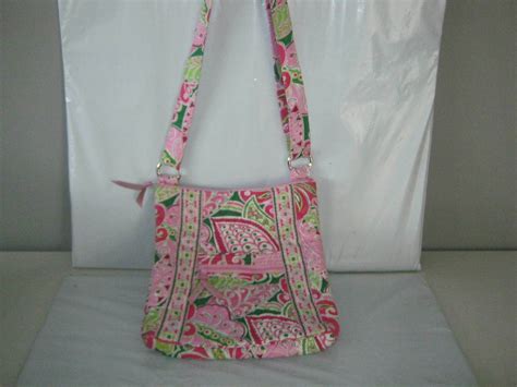 Vera Bradley Pinwheel Pink Hipster Cross Body Purse X X Euc