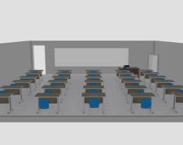 Sala de aulas desenho de Vitória Planta 3D Mooble