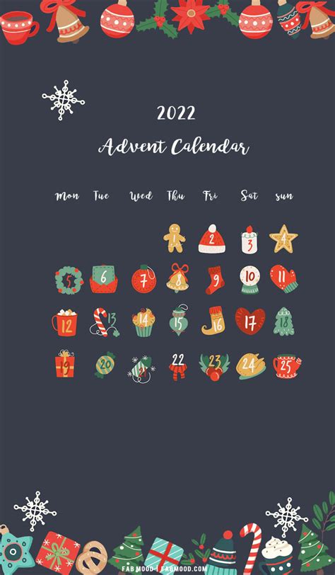 Christmas Calendar Background