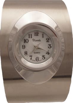 Ladies Silver Cuff Watch