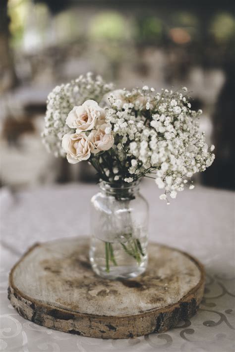 Baby S Breath Mason Jars Perfect For A Rustic Themed Backyard Wedding