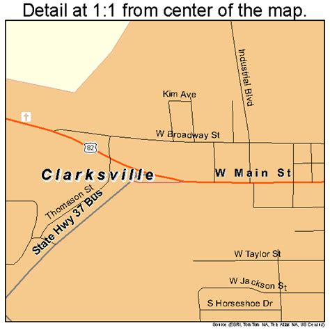 Clarksville Texas Street Map 4815160