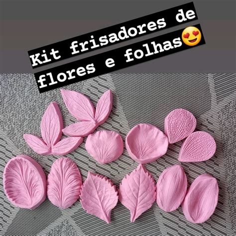 Kit Moldes Frisadores De Flores E Folhas M