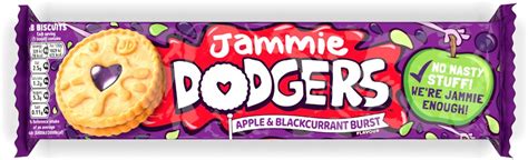 2x Jammie Dodgers Apple And Blackcurrant Burst Biscuits Jam Filled