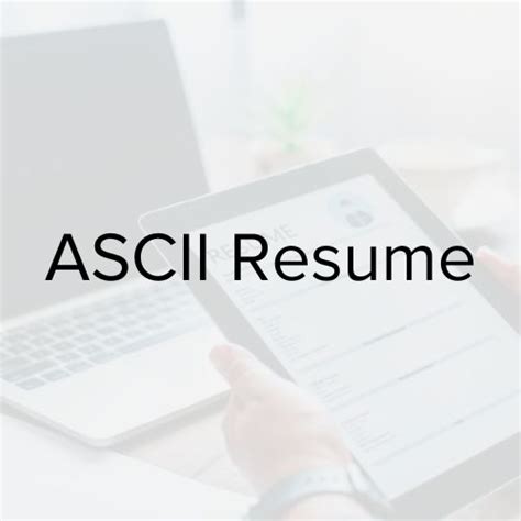 Electronic Ascii Resume Outplacement Resume Writing And Career Coaching Mjw Careers