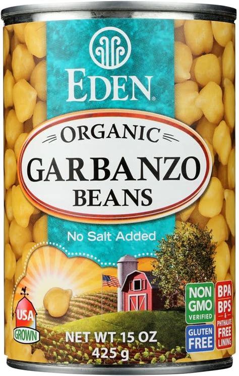 Amazon Eden Organic Garbanzo Beans Chickpeas 15 Oz Can 12 Pack