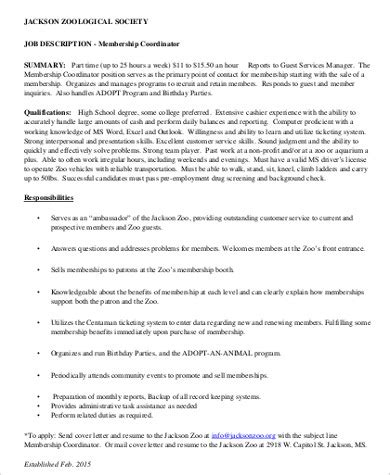 FREE 6+ Zoologist Job Description Samples in MS Word | PDF