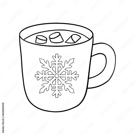 Printable Hot Chocolate Mug Coloring Pages