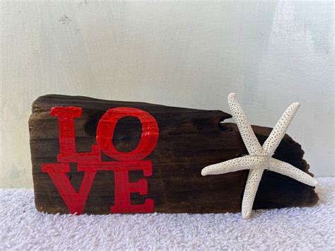 Driftwood Love Driftwood Art Reclaimed Wood Art Rustic Etsy