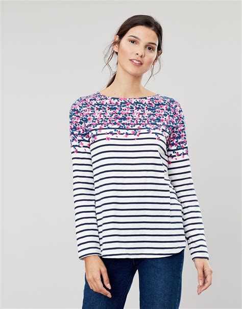 Joules Harbour Lt Print Long Sleeve Jersey Top Buy Online